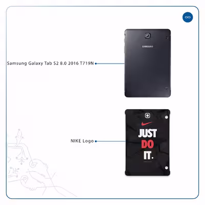 برچسب پوششی ماهوت مدل NIKE-Logo مناسب برای تبلت سامسونگ Galaxy Tab S2 8.0 2016 T719N