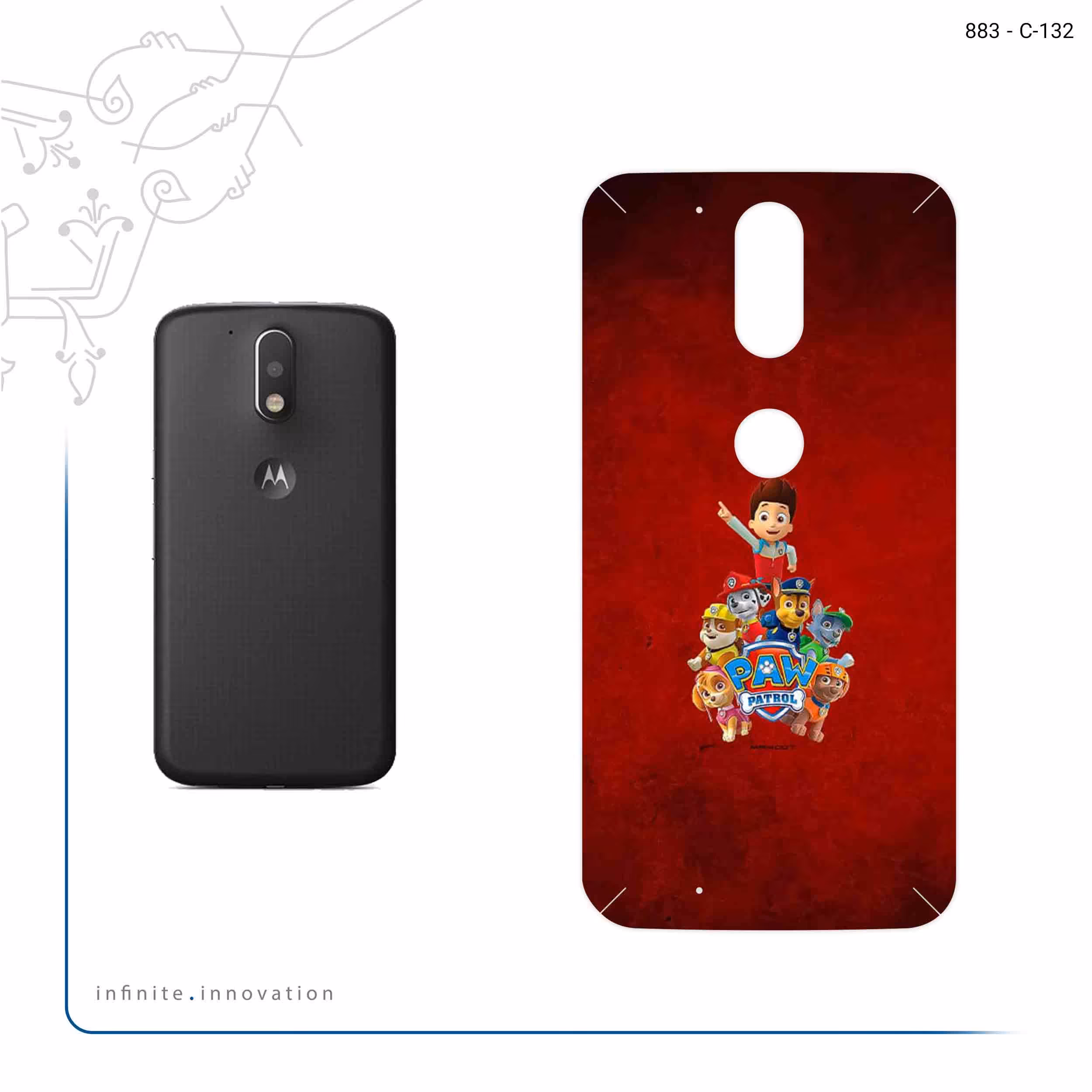 برچسب پوششی ماهوت مدل Paw Patrol مناسب برای گوشی موبایل موتورولا Moto G4