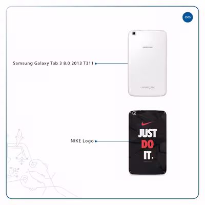 برچسب پوششی ماهوت مدل NIKE-Logo مناسب برای تبلت سامسونگ Galaxy Tab 3 8.0 2013 T311