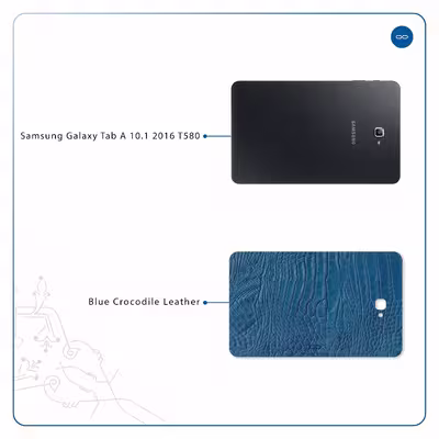 برچسب پوششی ماهوت مدل Blue-Crocodile-Leather مناسب برای تبلت سامسونگ Galaxy Tab A 10.1 2016 T580