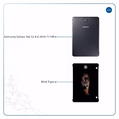 برچسب پوششی ماهوت مدل Wild Tiger مناسب برای تبلت سامسونگ Galaxy Tab S2 8.0 2016 T719N