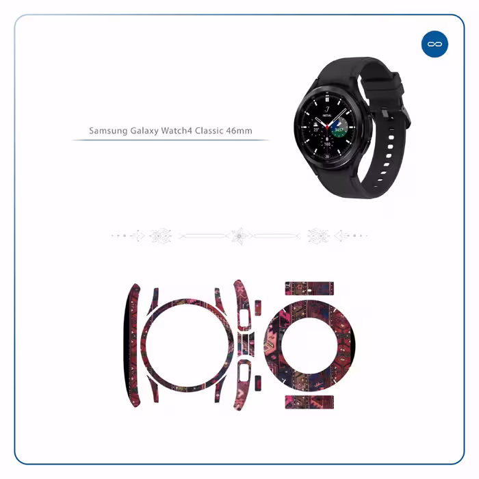 برچسب ماهوت طرح Rug مناسب برای ساعت هوشمند سامسونگ Watch4 Classic 46mm