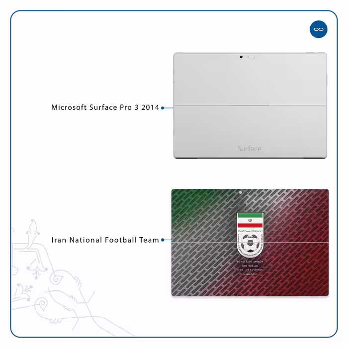 برچسب پوششی ماهوت مدل Iran-National-Football-Team مناسب برای تبلت مایکروسافت Surface Pro 3 2014