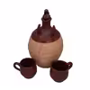 ست 3 تکه کوزه و لیوان سفالی مدل گرد کد 44