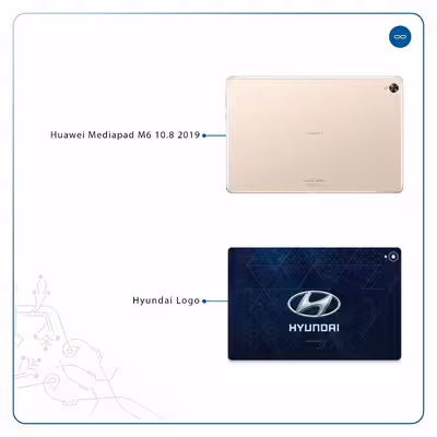 برچسب پوششی ماهوت مدل Hyundai-Logo مناسب برای تبلت هوآوی Mediapad M6 10.8 2019