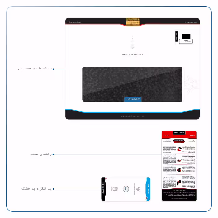 برچسب پوششی ماهوت مدل Honey-Comb-Circle مناسب برای تبلت ایسوس Zenpad 3S 10 2017 Z500KL
