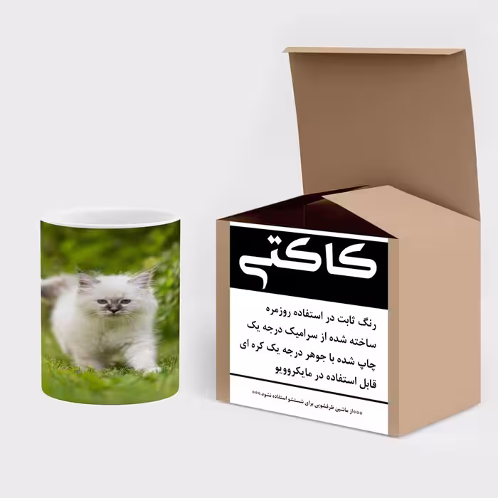 ماگ کاکتی طرح گربه مدل mgs16417