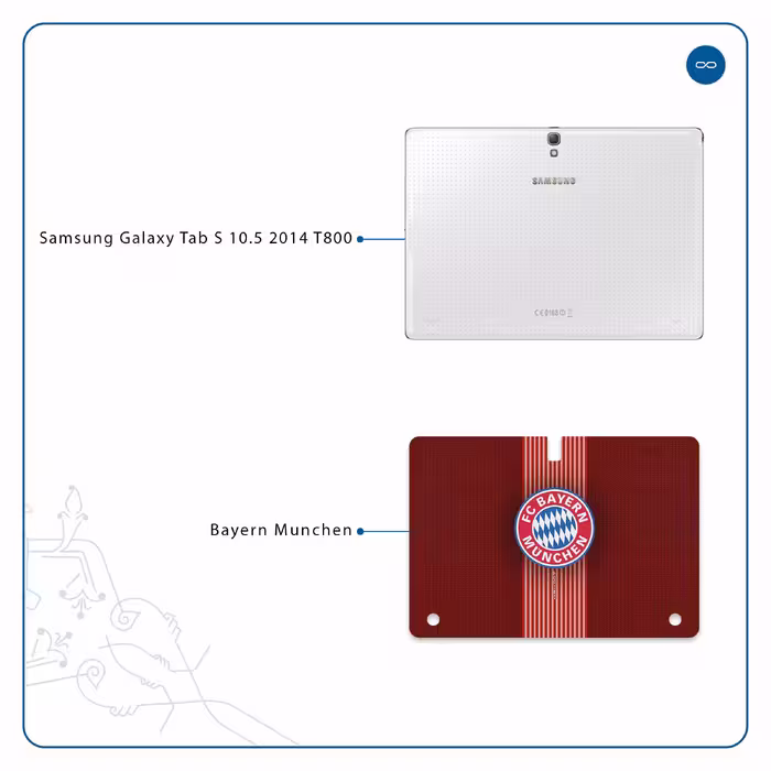 برچسب پوششی ماهوت مدل Bayern-Munchen مناسب برای تبلت سامسونگ Galaxy Tab S 10.5 2014 T800