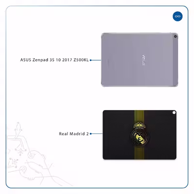 برچسب پوششی ماهوت مدل Real-Madrid-2 مناسب برای تبلت ایسوس Zenpad 3S 10 2017 Z500KL