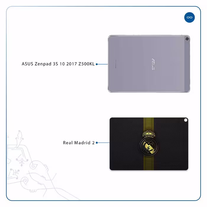 برچسب پوششی ماهوت مدل Real-Madrid-2 مناسب برای تبلت ایسوس Zenpad 3S 10 2017 Z500KL
