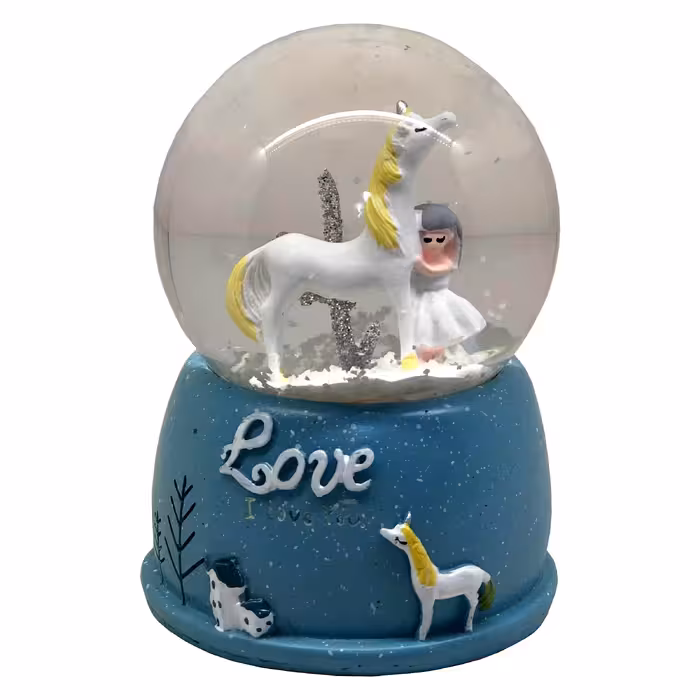 گوی موزیکال مدل پمپی شاهزاده و اسب طرح Love کد PA4045