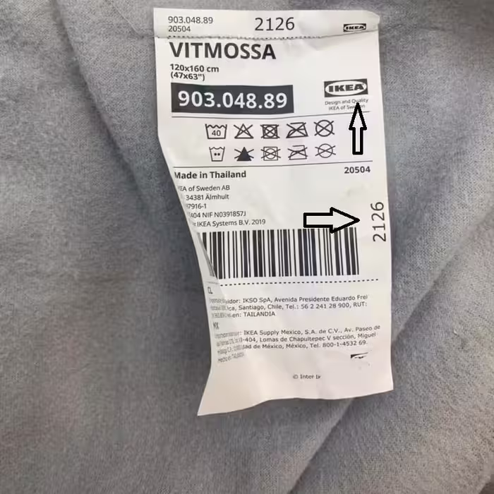 پتو مسافرتی ایکیا مدل VITMOSSA کد 2126 سایز 160x120 سانتی متر