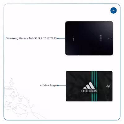 برچسب پوششی ماهوت مدل adidas-Logo مناسب برای تبلت سامسونگ Galaxy Tab S3 9.7 2017 T825