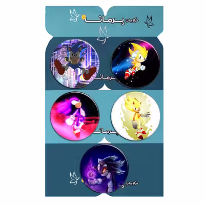 پیکسل پرمانه طرح سونیک کد pmg5.11522 مجموعه 5 عددی