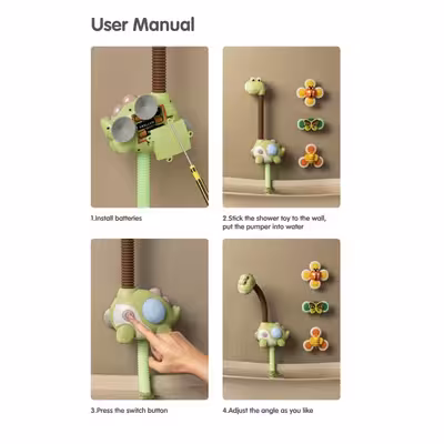 اسباب بازی حمام توماما کیدز مدل 3017 طرح دایناسور