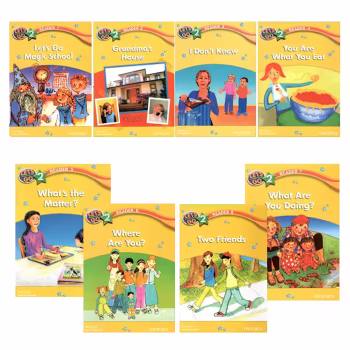 کتاب lets go readers 2 اثر joann dionne انتشارات OXFORD هشت جلدی