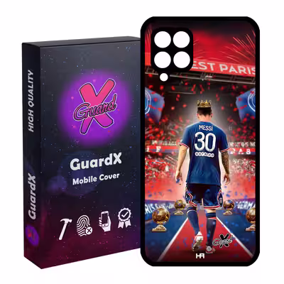 کاور گارد ایکس طرح مسی مدل Glass10377 مناسب برای گوشی موبایل سامسونگ Galaxy A12