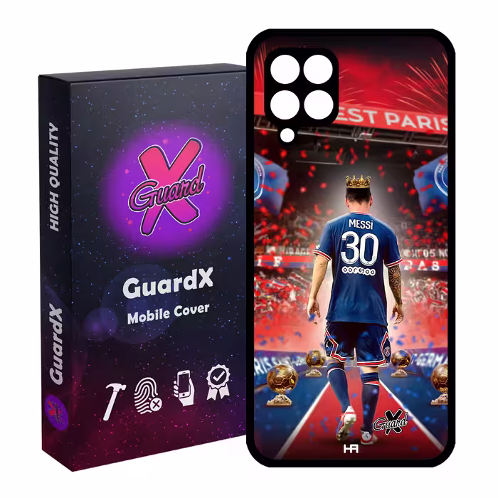 کاور گارد ایکس طرح مسی مدل Glass10377 مناسب برای گوشی موبایل سامسونگ Galaxy A12