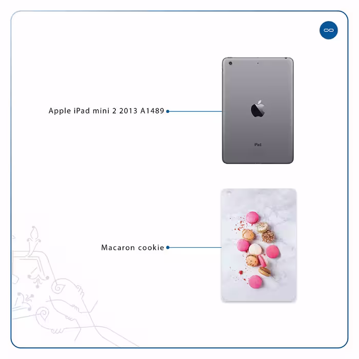 برچسب پوششی ماهوت مدل Macaron cookie مناسب برای تبلت اپل iPad mini 2 2013 A1489