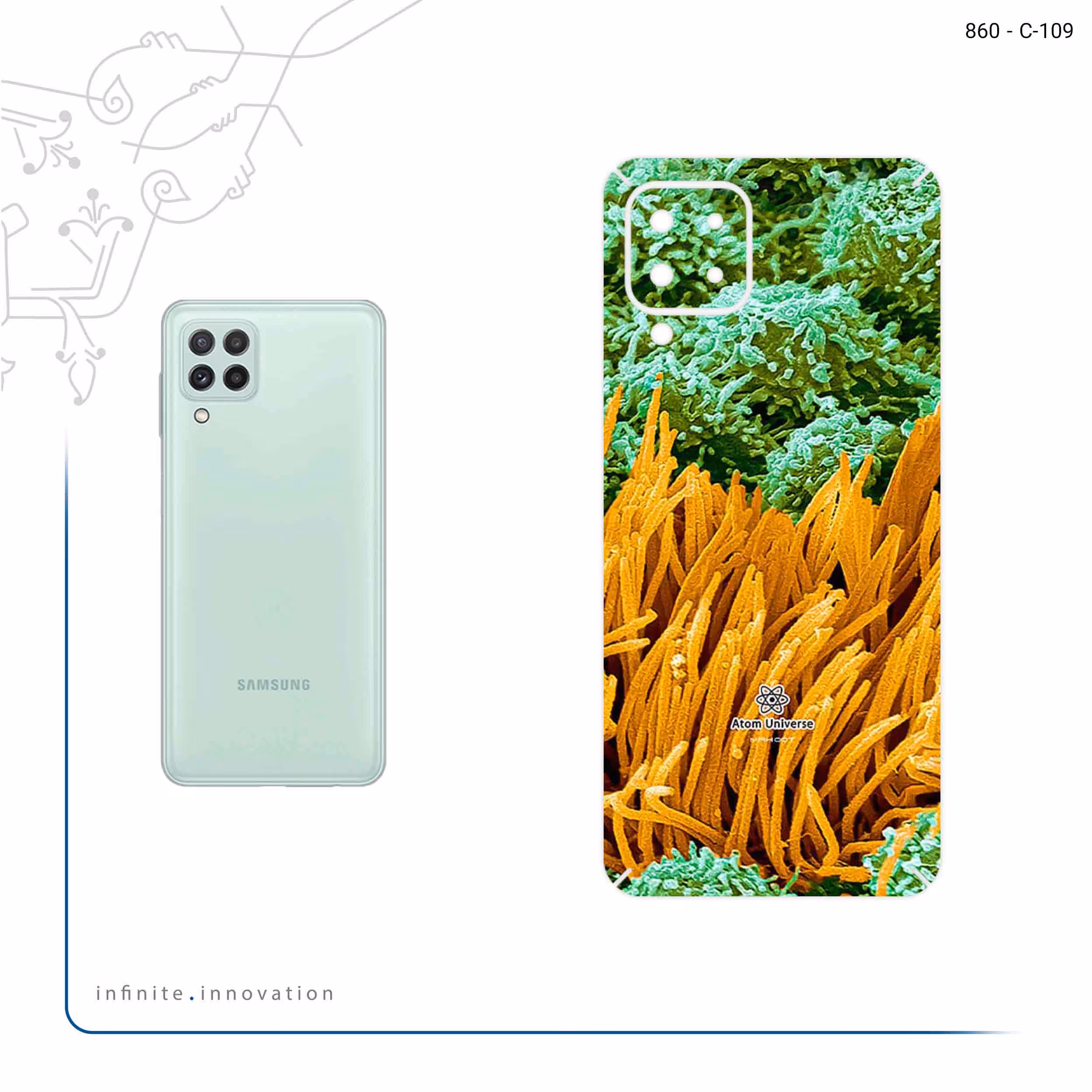 برچسب پوششی ماهوت مدل Atom Universe 6 مناسب برای گوشی موبایل سامسونگ Galaxy A22 4G