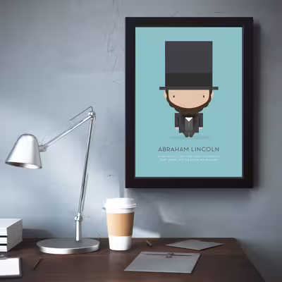 تابلو مدل آبراهام لینکلن Abraham Lincoln کد m2450-b