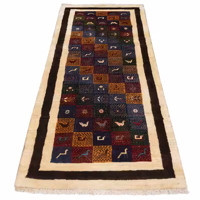 گبه دستباف کناره طول دو متر سی پرشیا کد 122485