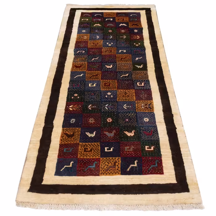 گبه دستباف کناره طول دو متر سی پرشیا کد 122485