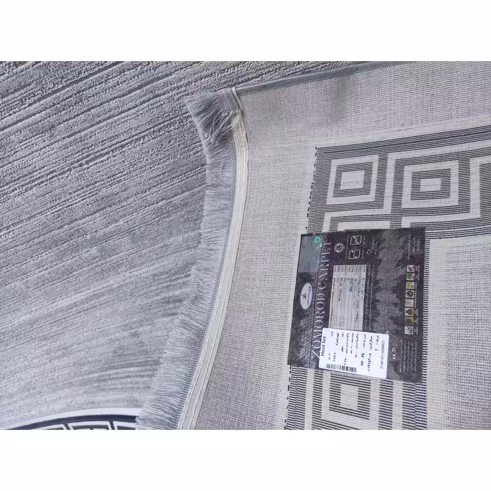 فرش ماشینی زمرد مشهد مدل NO006 زمینه نقره ای