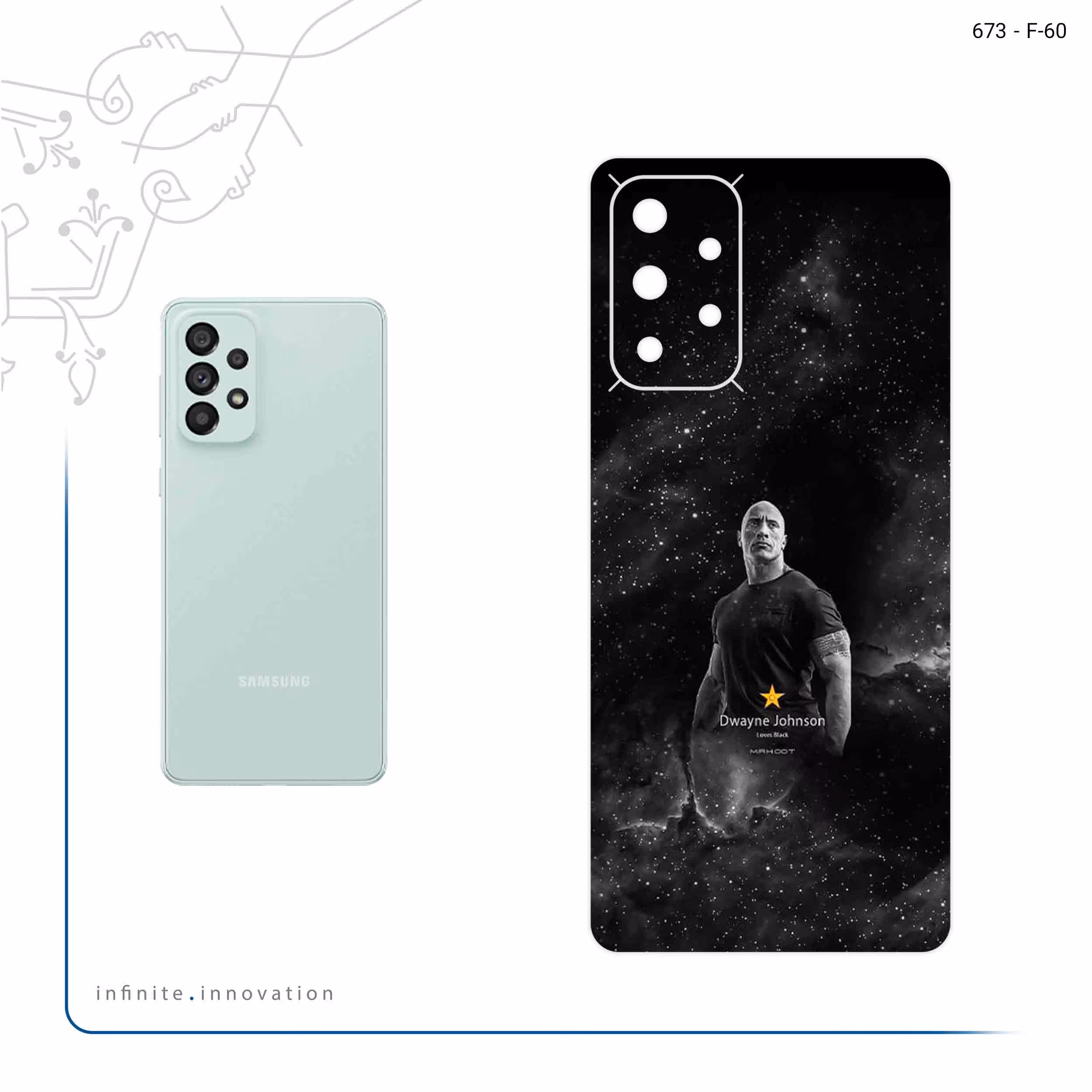برچسب پوششی ماهوت مدل Dwayne Johnson مناسب برای گوشی موبایل سامسونگ Galaxy A73 5G