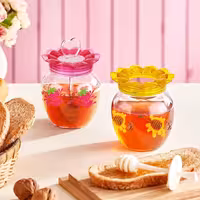 عسل خوری و مربا خوری طرح گل ( بسته 2 عددی ) | amazonchi