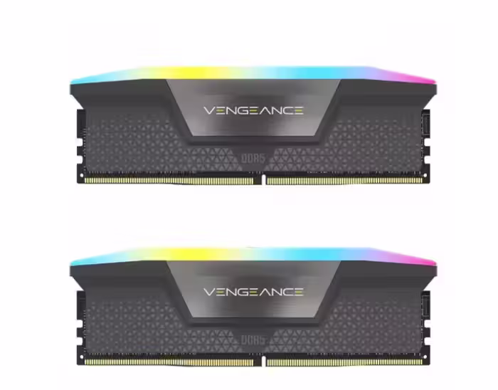 رم دسکتاپ DDR5 دوکاناله 5200 مگاهرتز CL40 کورسیر مدل VENGEANCE RGB ظرفیت 32 گیگابایت