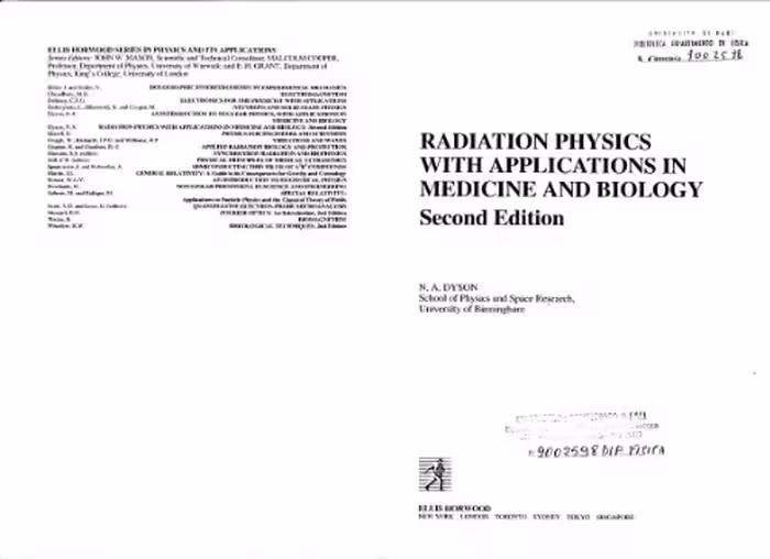 خرید و دانلود نسخه کامل کتاب Radiation Physics with Applications in Medicine and Biology