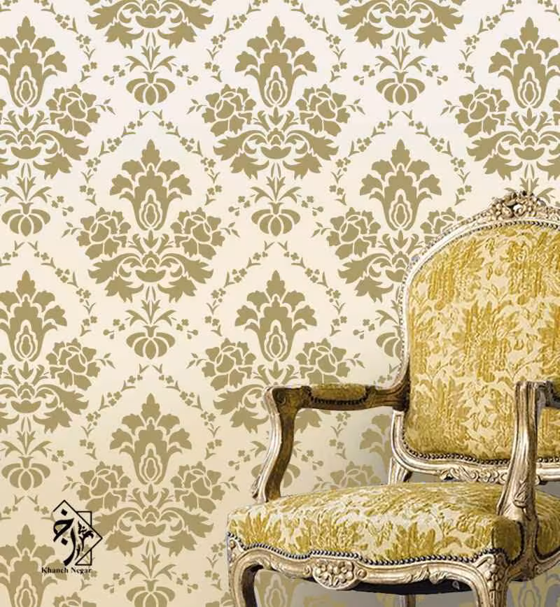 شابلون دیواری داماسک کد 888