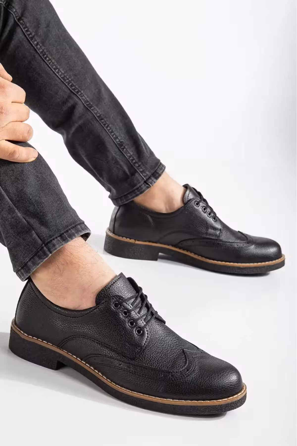 کفش ortopedik کلاسیک روزمره مشکی مردانه - 10186