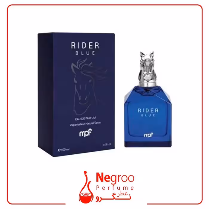 ادکلن مردانه ام پی اف Mpf مدل RIDER BLUE پولو آبی حجم 100 میلی لیتر