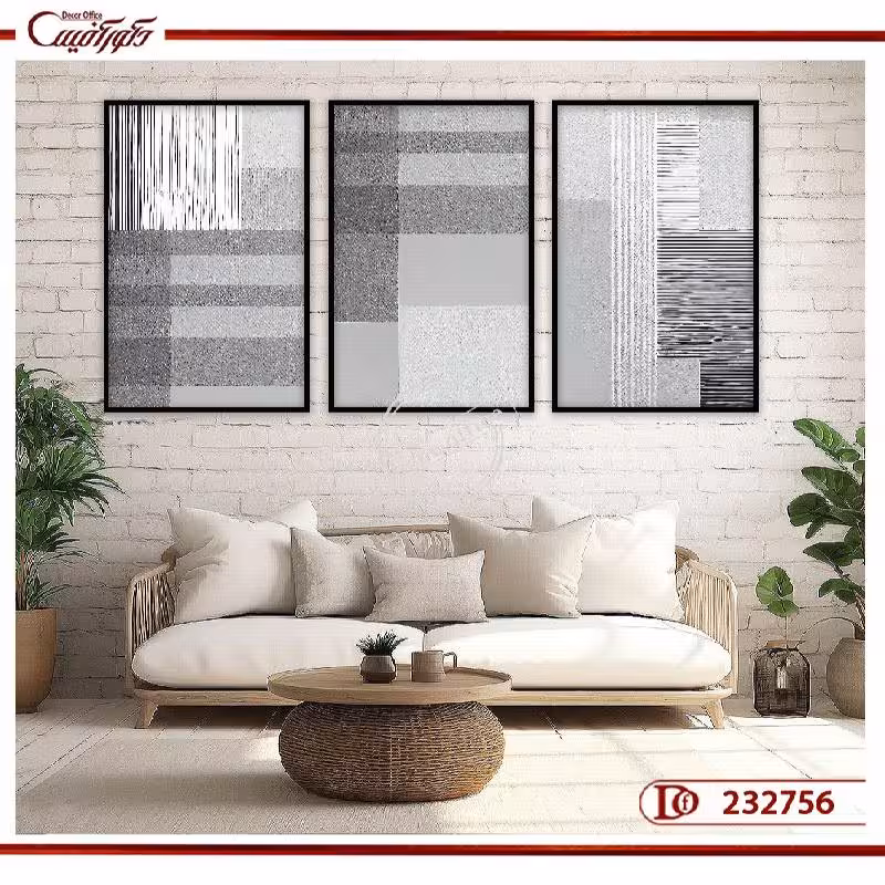 تابلو مدرن سه‌تکه مینیمال L232756