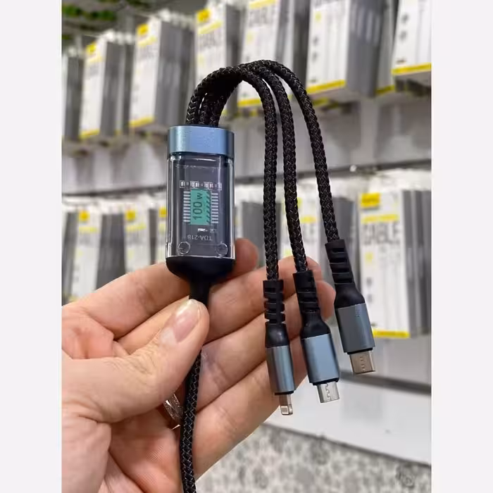 کابل شارژ سه به یک 100 وات اورجینال