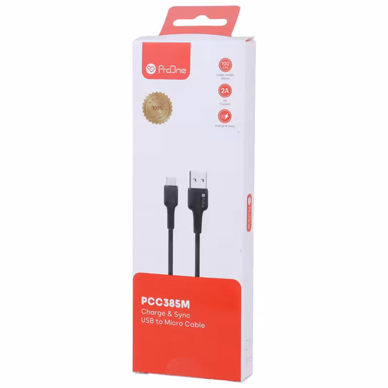 کابل شارژ USB به MicroUSB پرووان مدل PCC385-M طول 1 متر