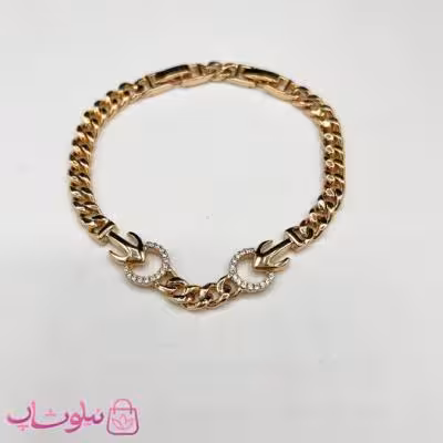 دستبند زنانه ژوپینگ زنجیری طرح لنگر کد 3691