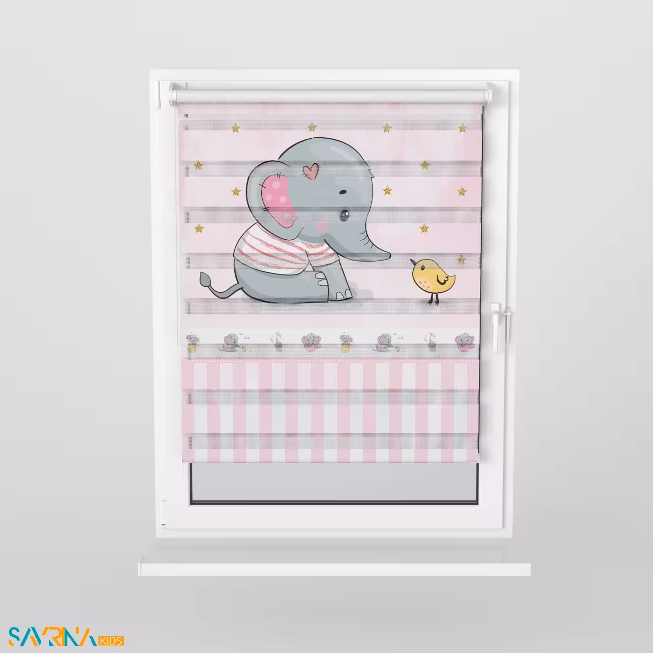 پرده زبرا بچگانه طرح فیل کیوت کد A2746