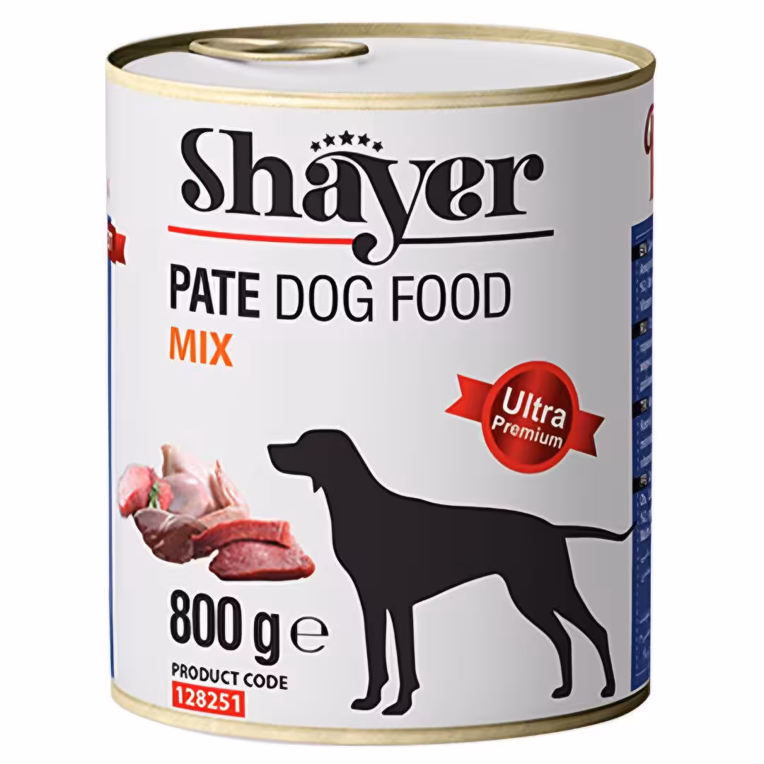 کنسرو سگ شایر طعم میکس وزن 800 گرم