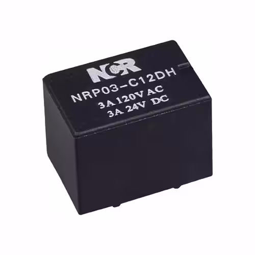 رله بوبین کنار 12 ولت 1 کنتاکت 3 آمپر NCR-NRP03-12VDC