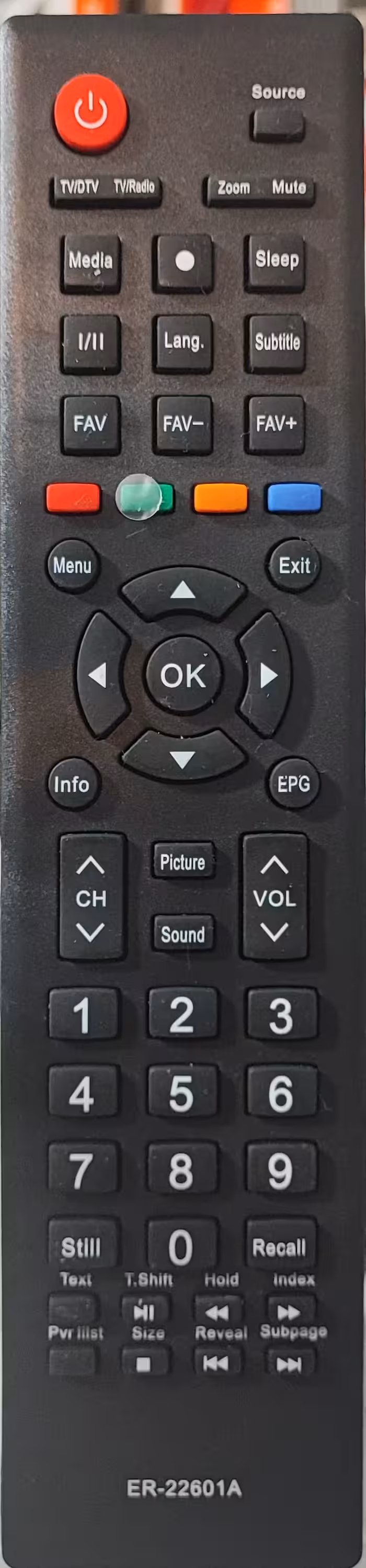 ریموت کنترل تلوزیون. ER 22601