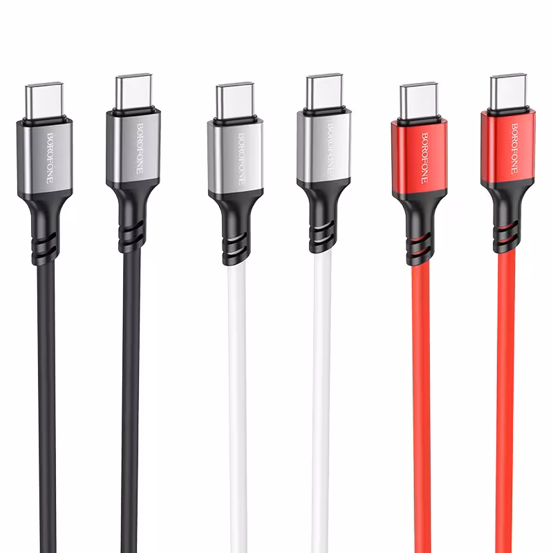 کابل شارژ 60 وات USB-C به USB-C بروفون مدل BX83 طول 1 متر