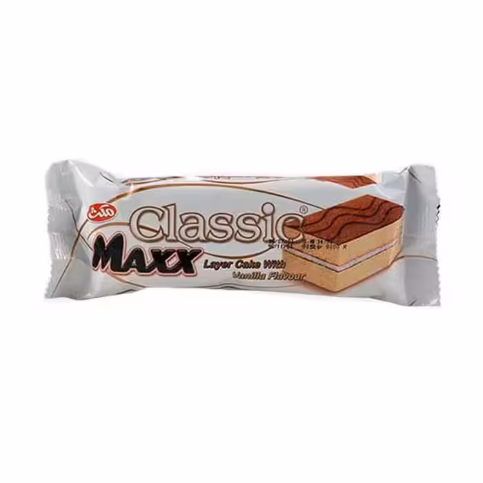 کیک اسفنجی با مغزی کرم وانیل کلاسیک مکث 70 گرمی