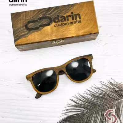 عینک چوبی گردویی ماژان برند دارین 015 – DARIN MAZHAN