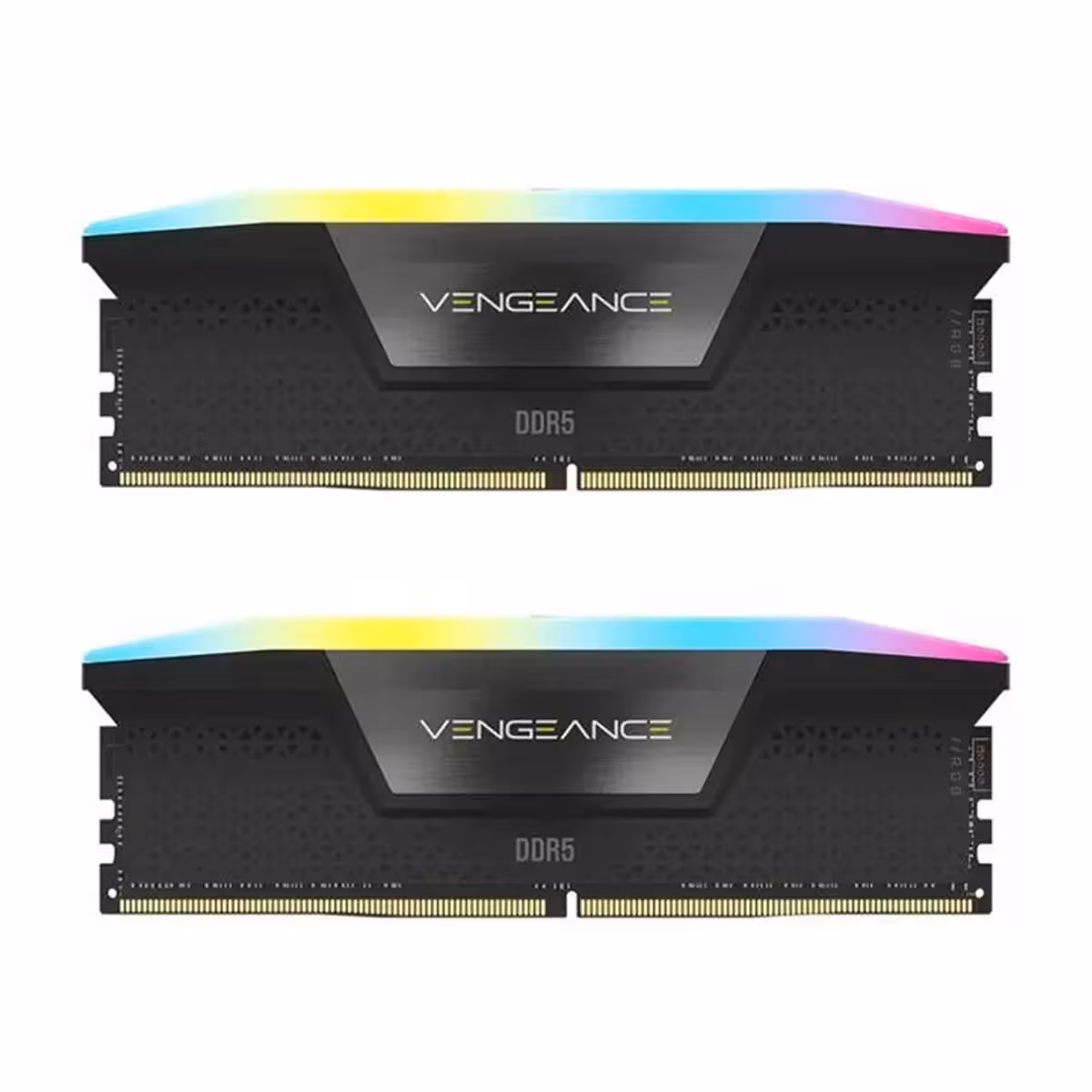 رم DDR5 دسکتاپ 48 گیگابایت 5600Mhz CL40 کورسیر مدل VENGANCE RGB BLACK دو کاناله