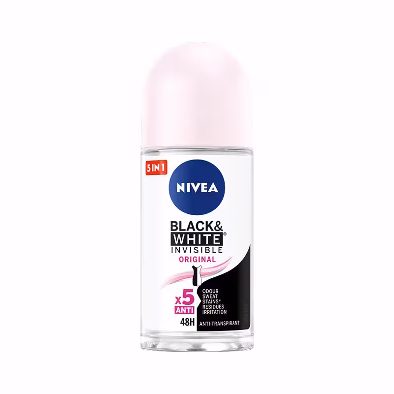 مام رول زنانه نیوا مدل  بلک اند وایت BLACK & WHITE NIVEA
