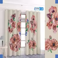پرده تصویری طرح گل برند پرنا