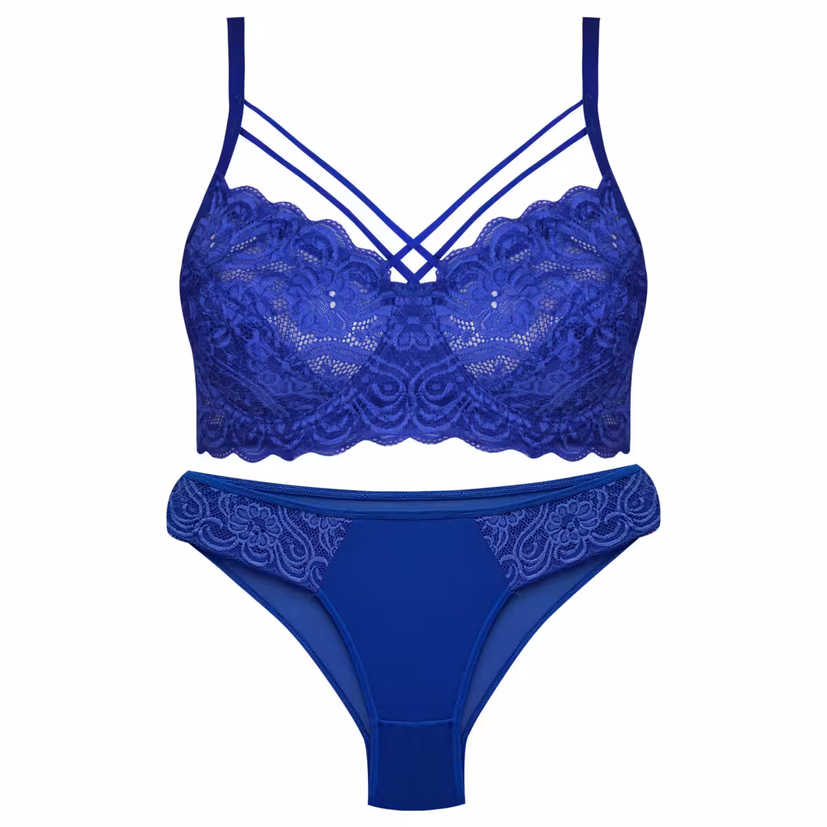 ست شورت و سوتین زنانه ماییلدا مدل فنردار هارنس کد 5165 رنگ آبی کاربنی